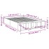 Estructura de cama madera de ingeniería negra 120x190