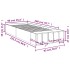 Estructura de cama madera de ingeniería gris hormigón