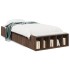 Estructura de cama madera de ingeniería marrón roble 100x200