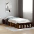 Estructura de cama madera de ingeniería roble humo 100x200