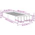 Estructura de cama madera de ingeniería roble Sonoma 75x190