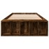 Estructura de cama madera de ingeniería roble humo 75x190