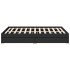 Cama con cajones madera de ingeniería negro 140x200