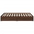 Cama con cajones madera de ingeniería marrón roble 120x200