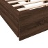 Cama con cajones madera de ingeniería marrón roble 120x200