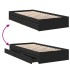 Cama con cajones madera de ingeniería negro 100x200