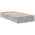 Cama con cajones madera ingeniería gris hormigón 90x190