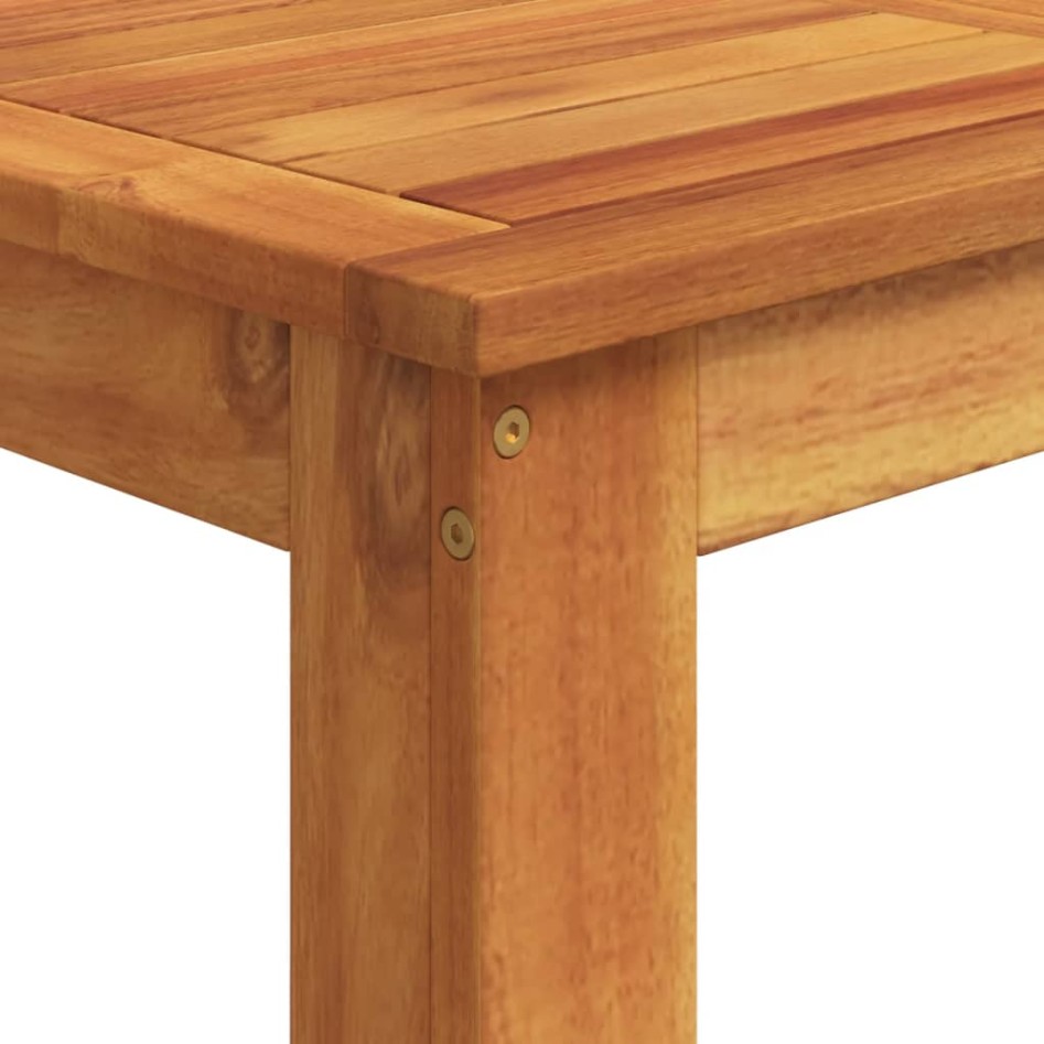Mesa y taburetes de jardín 5 pzas madera acacia ratán PE