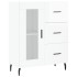 Aparador de madera contrachapada blanco brillante 69,5x34x90