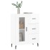 Aparador de madera contrachapada blanco brillante 69,5x34x90