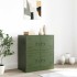 Aparador de acero verde oliva 67x39x73
