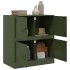 Aparador de acero verde oliva 67x39x73