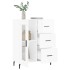 Aparador de madera contrachapada blanco brillante 69,5x34x90