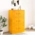 Aparador de acero amarillo mostaza 67x39x107