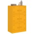 Aparador de acero amarillo mostaza 67x39x107