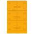 Aparador de acero amarillo mostaza 67x39x107