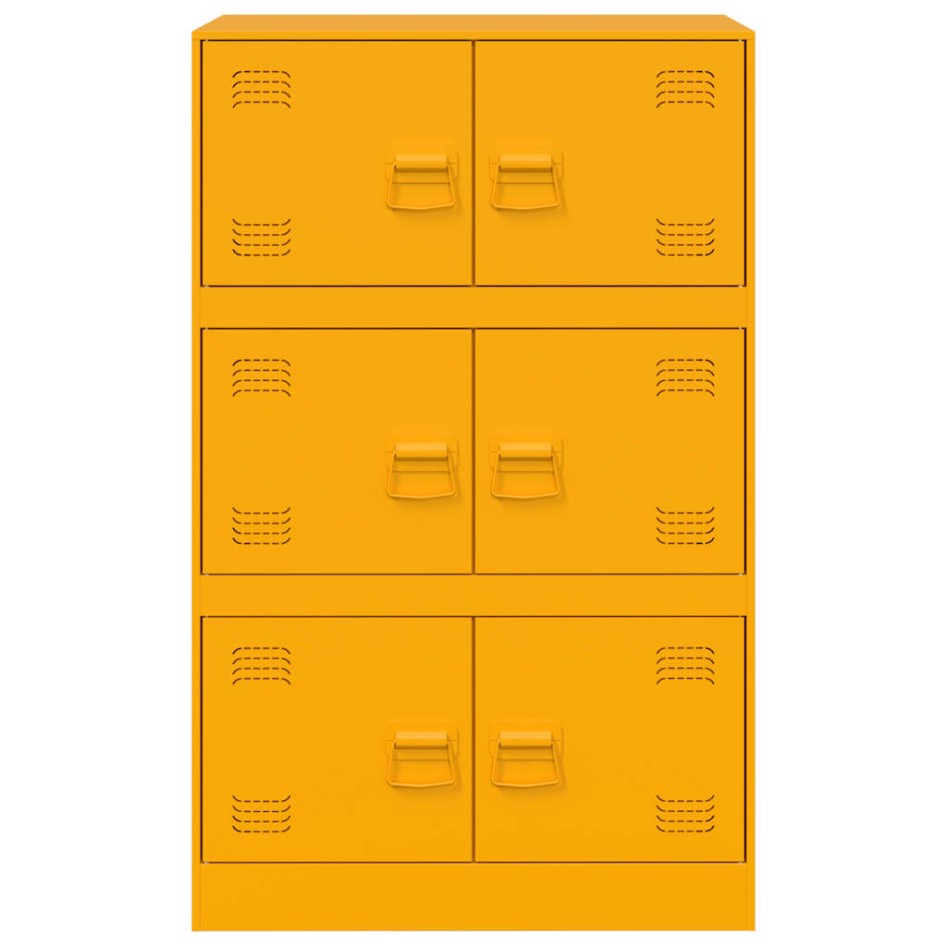 Aparador de acero amarillo mostaza 67x39x107