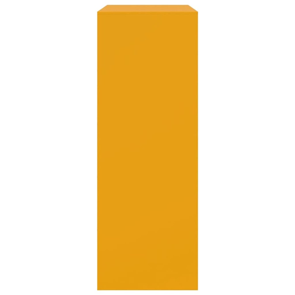 Aparador de acero amarillo mostaza 67x39x107
