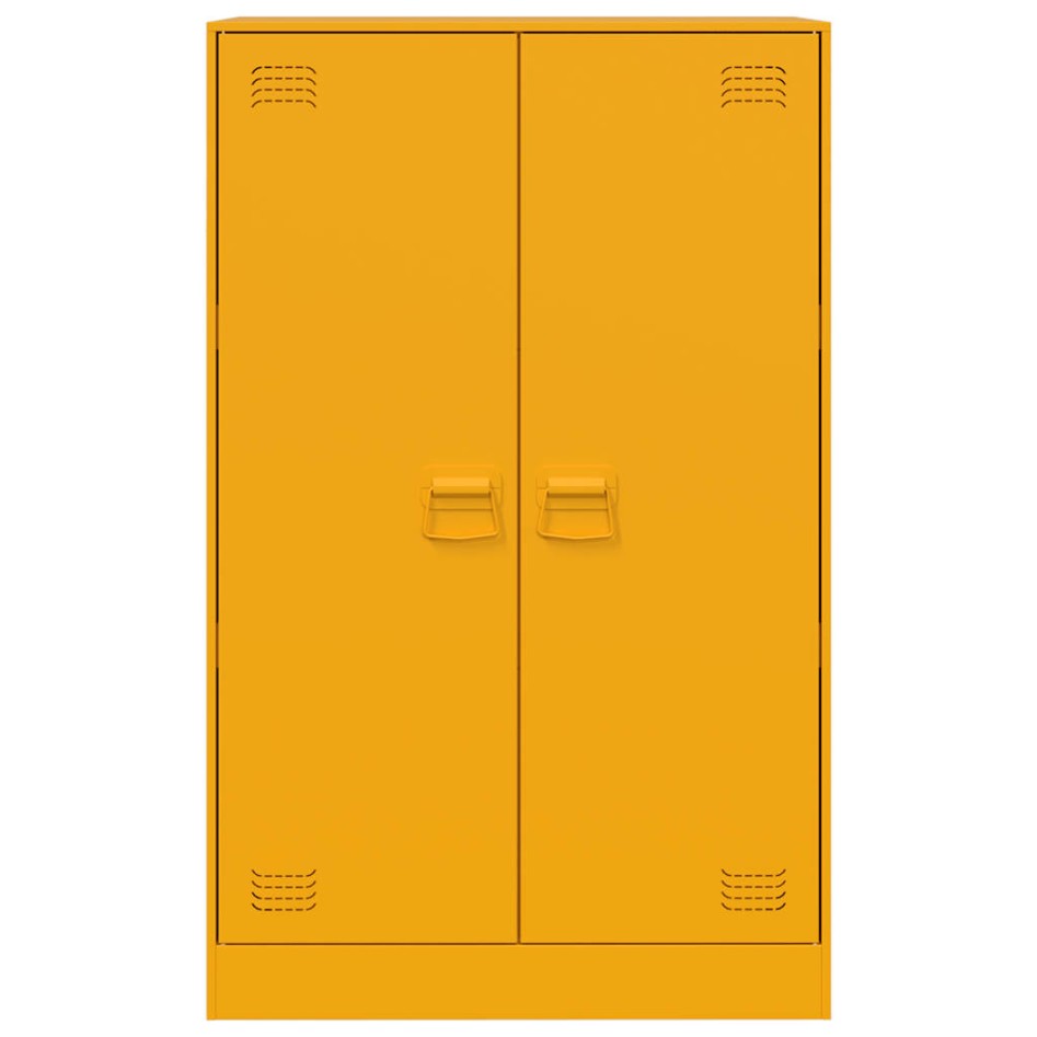 Aparador de acero amarillo mostaza 67x39x107