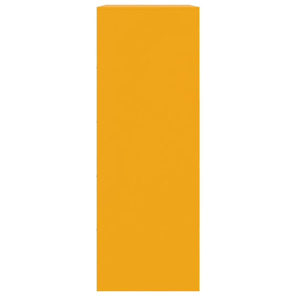 Aparador de acero amarillo mostaza 67x39x107