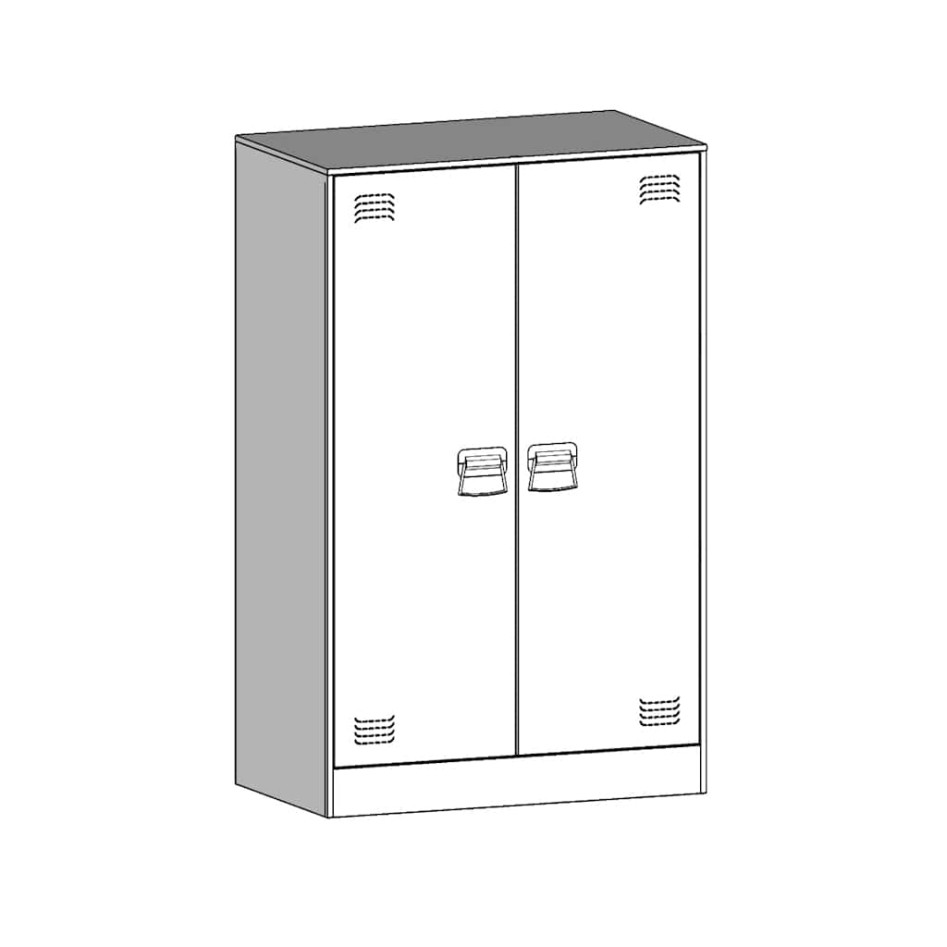 Aparador de acero blanco 67x39x107