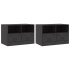 Muebles para TV 2 unidades acero negro 67x39x44