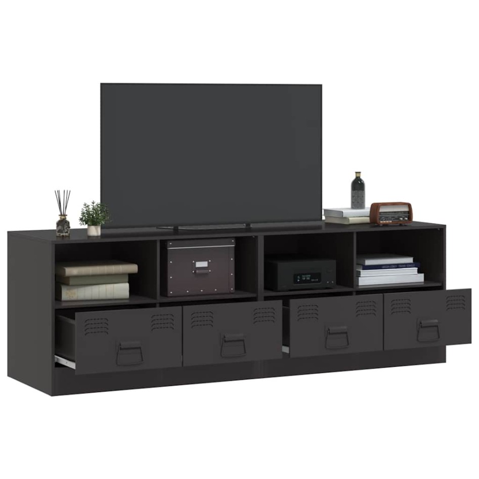 Muebles para TV 2 unidades acero negro 67x39x44