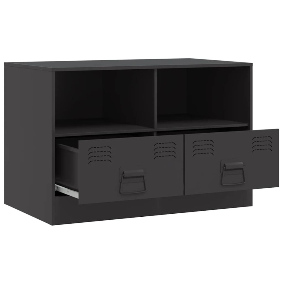 Muebles para TV 2 unidades acero negro 67x39x44