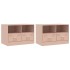 Muebles para TV 2 unidades acero rosa 67x39x44