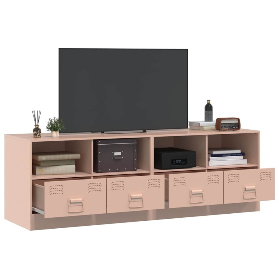 Muebles para TV 2 unidades acero rosa 67x39x44
