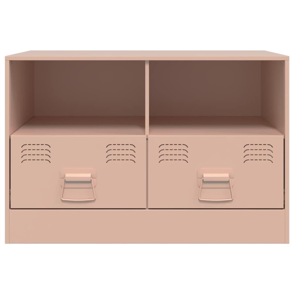Muebles para TV 2 unidades acero rosa 67x39x44
