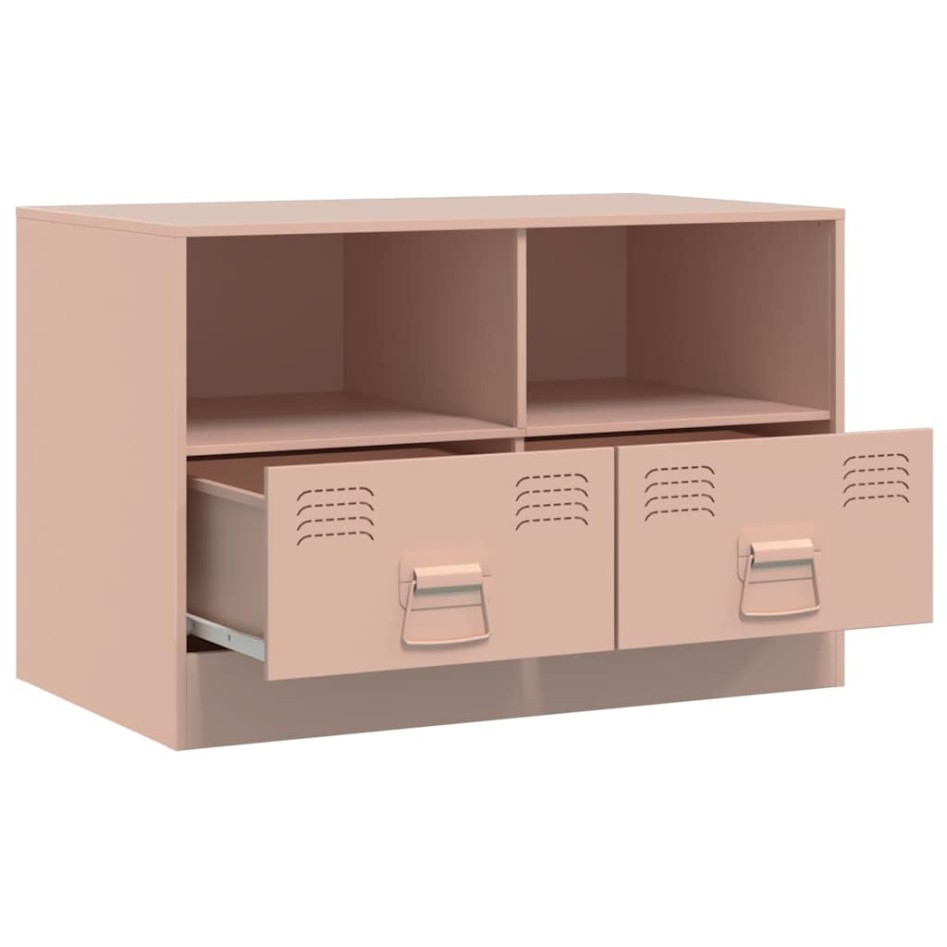 Muebles para TV 2 unidades acero rosa 67x39x44