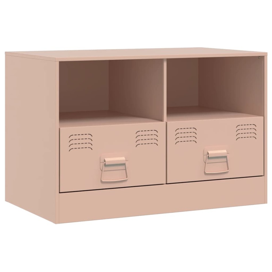 Muebles para TV 2 unidades acero rosa 67x39x44