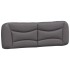 Cama con colchón cuero sintético gris 160x200