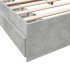 Cama con cajones madera ingeniería gris hormigón 180x200