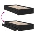 Cama con cajones madera de ingeniería negra 75x190