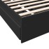 Cama con cajones madera de ingeniería negra 75x190