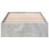 Cama con cajones madera de ingeniería gris hormigón 75x190