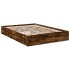 Cama con cajones madera de ingeniería roble ahumado 160x200