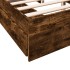 Cama con cajones madera de ingeniería roble ahumado 160x200