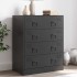 Aparador de acero negro 67x39x83