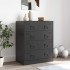 Aparador de acero negro 67x39x83