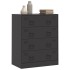 Aparador de acero negro 67x39x83