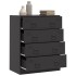 Aparador de acero negro 67x39x83