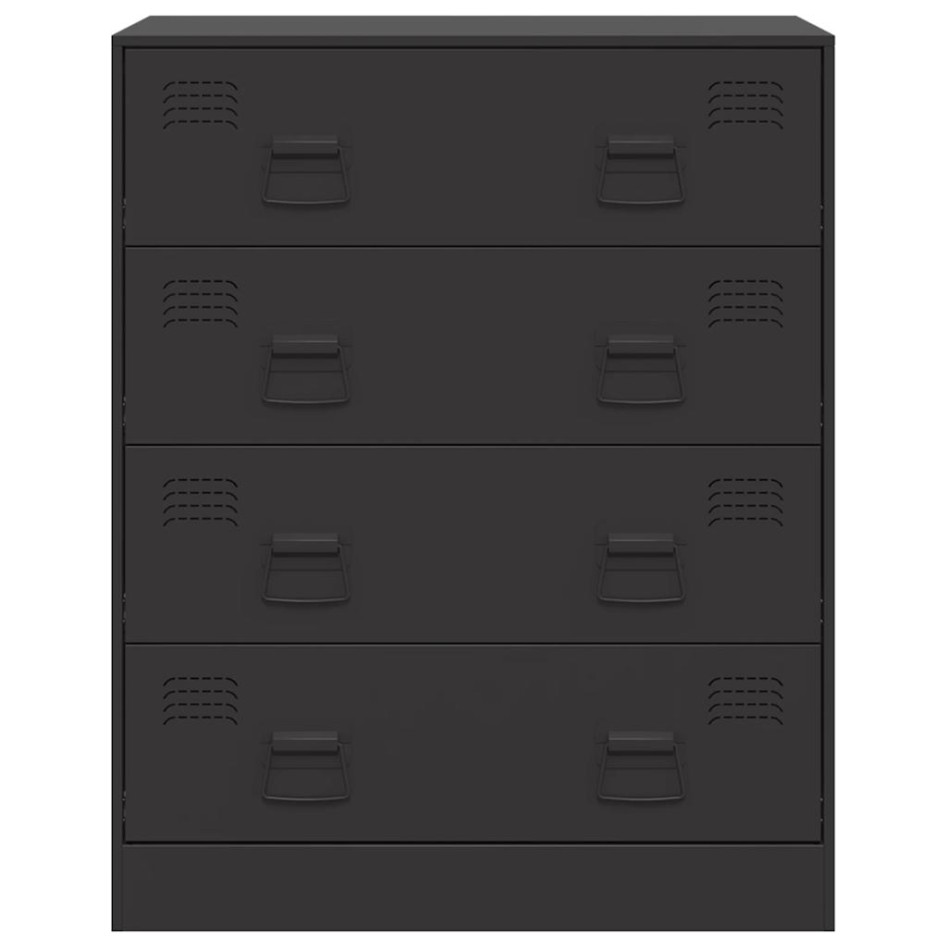 Aparador de acero negro 67x39x83