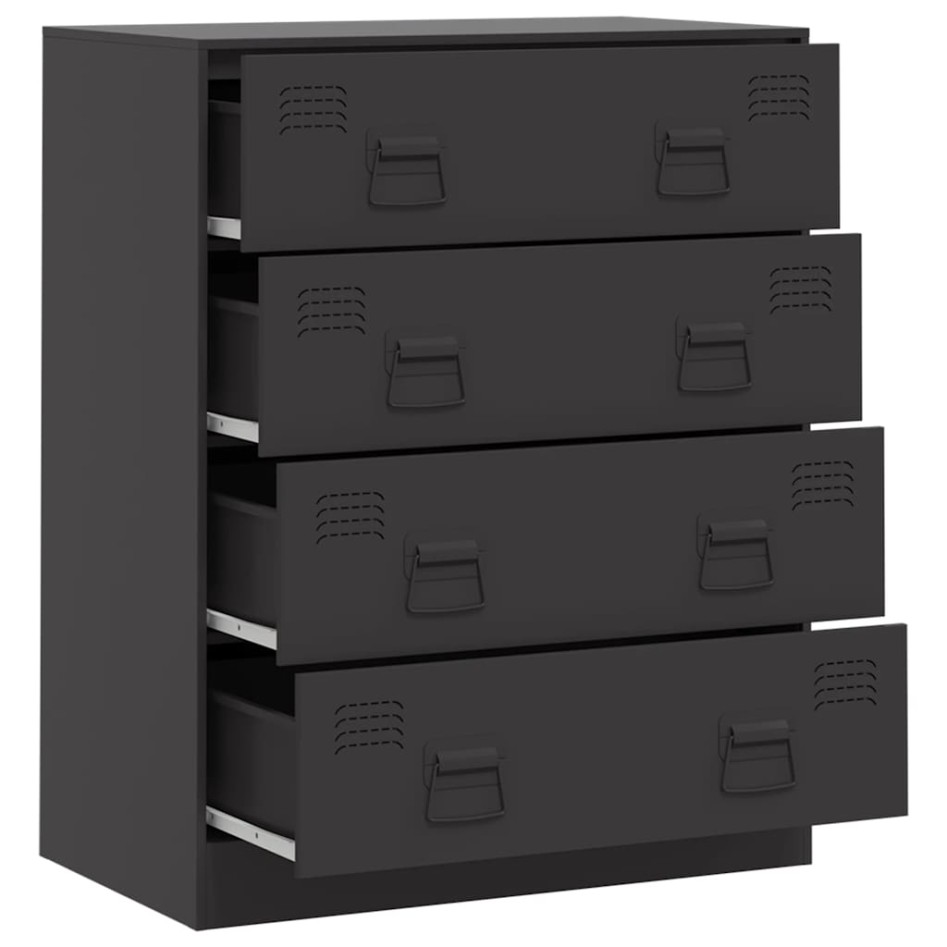 Aparador de acero negro 67x39x83