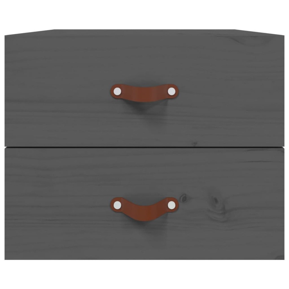 Mesitas de noche de pared 2 uds gris 50x36x40