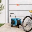 Remolque de bicicleta mascotas hierro tela Oxford azul negro