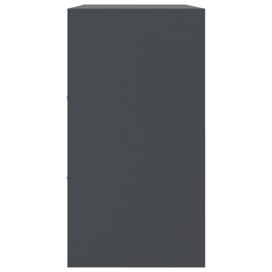 Aparador de acero antracita 99x39x73