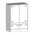 Aparador de acero blanco 67x39x95